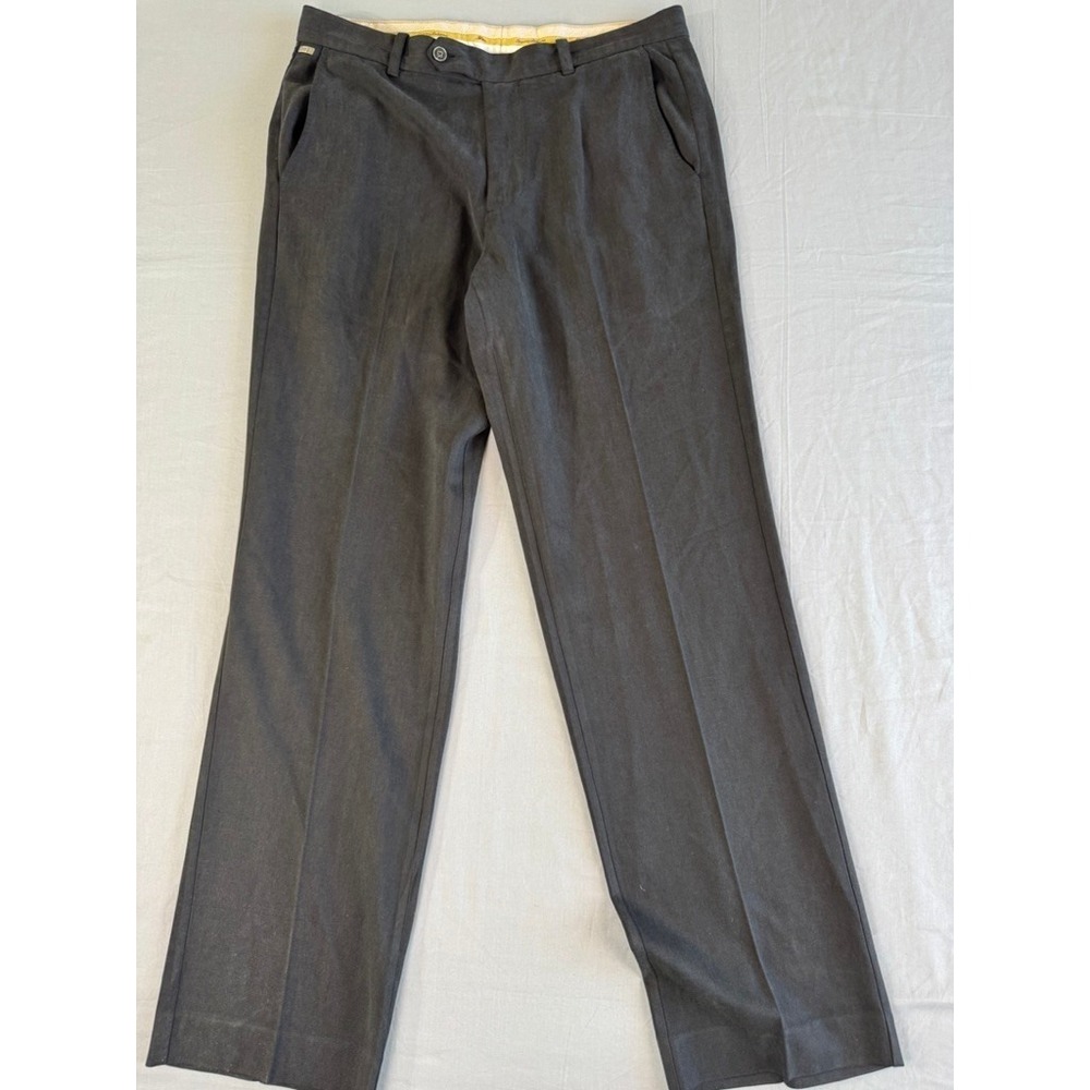 Tommy Bahama 90%Silk Blend Pants 34x34 Mens‎ Dress Gray Summer Beach Vacation